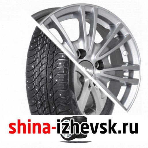 Колесо в сборе Viatti Bosco Nordico (V-523) 205/70 R15 T 96 + СКАД Пантера 6xR15 4×100 ET48 DIA54.1 Серебристый в Ижевске